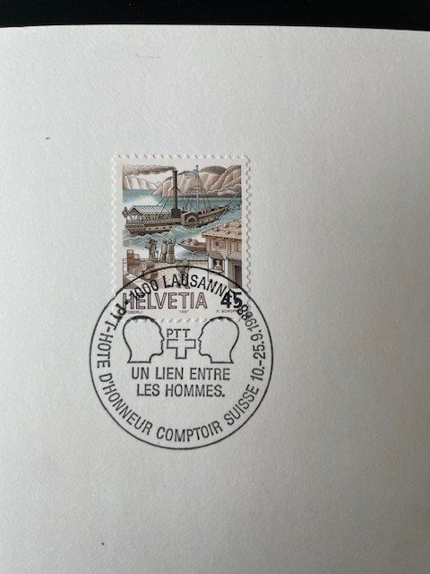 Cartoline postali: Doppelkarte von Lausanne mit Postmake 1988 – Nuovo (secondo la descrizione) da Herisau venduto da ErWi9100 4