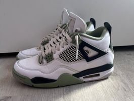 Air Jordan 4 Sneakers Weiss Grün Grösse 39