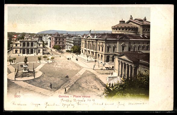 Cartes postales: AK Genève, Place neuve – D'occasion à Berlin par bartko-reher
