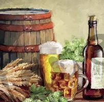 Serviette beer and hops (1322) 2Stk.