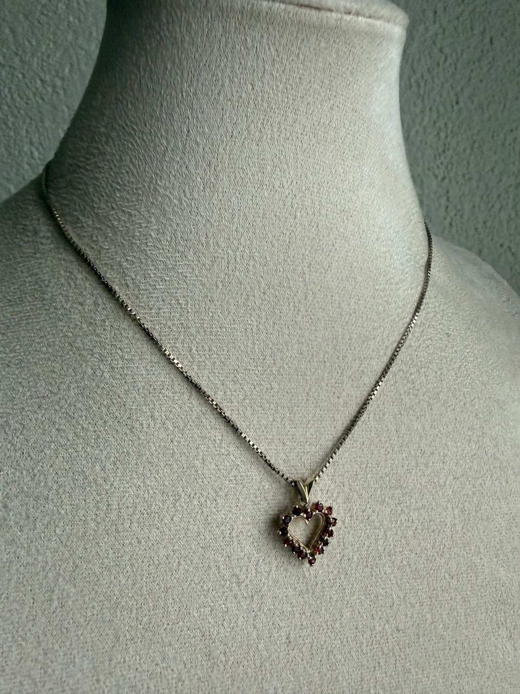 Catenine: Silber Kette mit Granat Anhänger 800, 925 – Usato da Spiegel b. Bern venduto da Rogger72 4