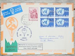 CL21 Enveloppe + Timbre Suisse 1970