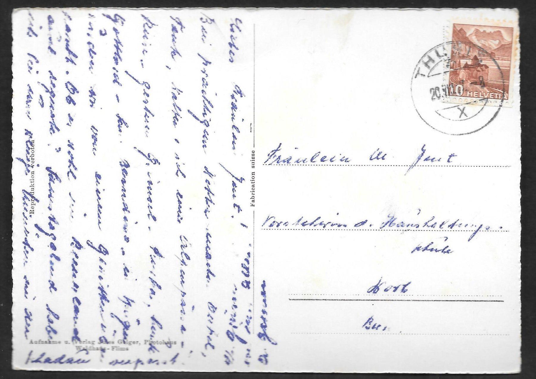 Cartoline postali: Thusis mit dem Heinzenberg – Usato da Olten venduto da clotaldi 1