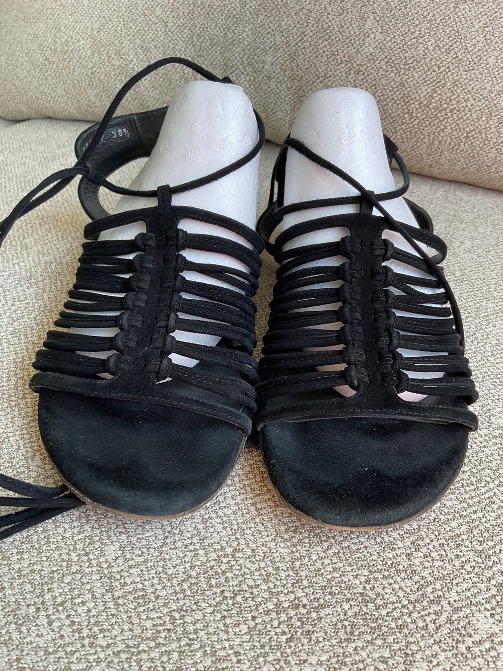 Stuart Weitzman Scarpe da donna: Stuart Weitzman Leder Sandalen Gr 38.5 schwarz – Usato da Urdorf venduto da alda02 4