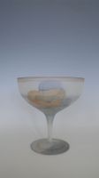 Schale auf Fuss/Pokal Glas,handgefertigt