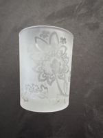 Windlicht Glas floral Deko Kerze