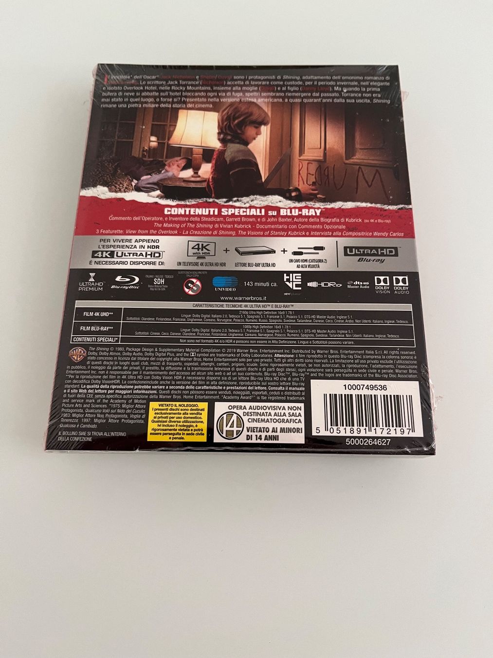 Tutti i DVDs: Shining - Extended Edition (4K Ultra HD + Blu-Ray Disc) – Nuovo e nell'imballaggio originale da Stabio venduto da rao_x6pt 1