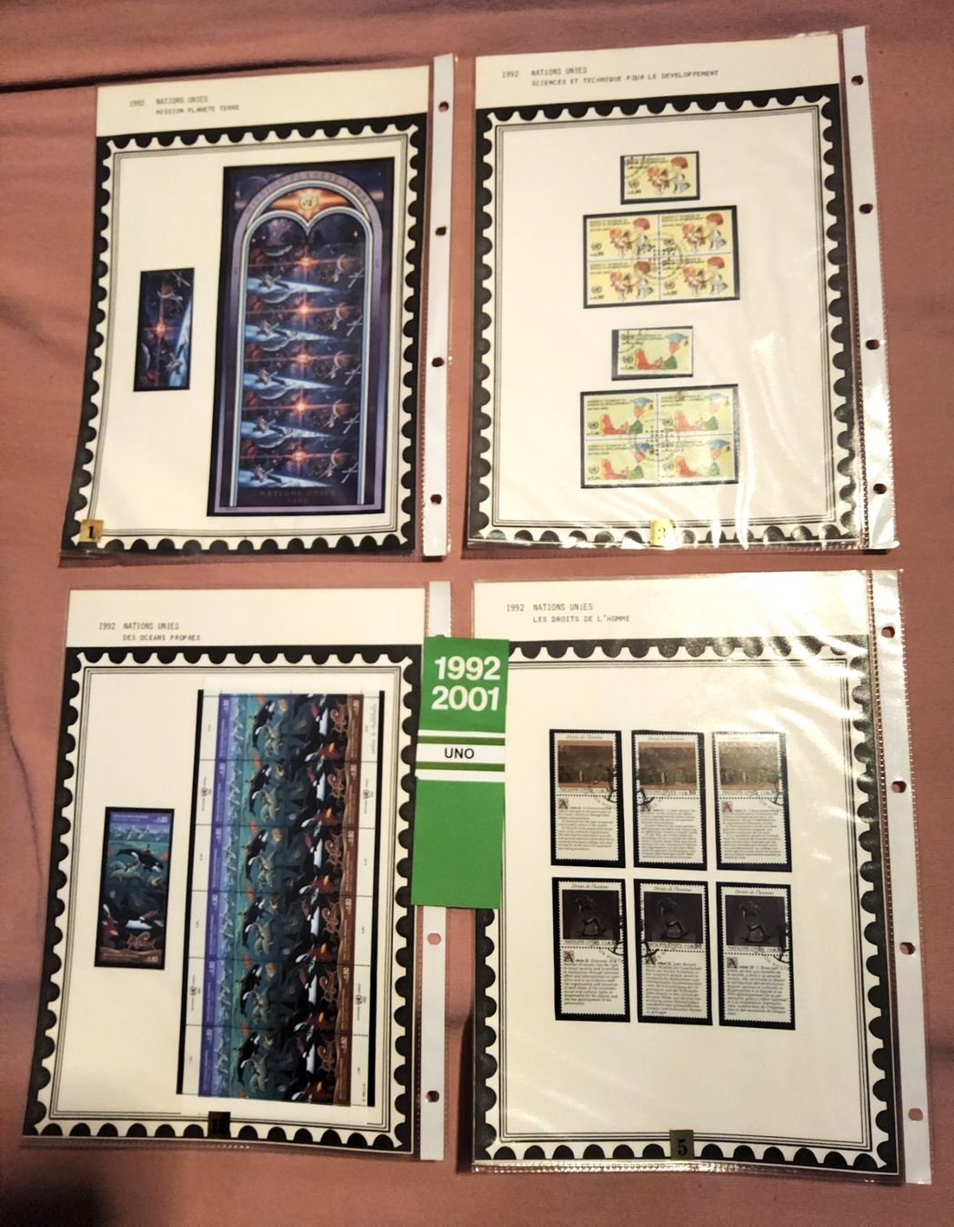 Alle Briefmarken: Perfekte vollständige UNO Sammlung 1969-2003 gest. + ungest. – Gebraucht aus Zug von Aeschroot 3