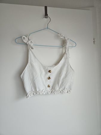 weisses Crop-Top