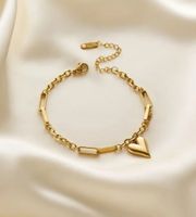 Goldfarbenes Armband mit Herzanhänger - Neu! ❣️
