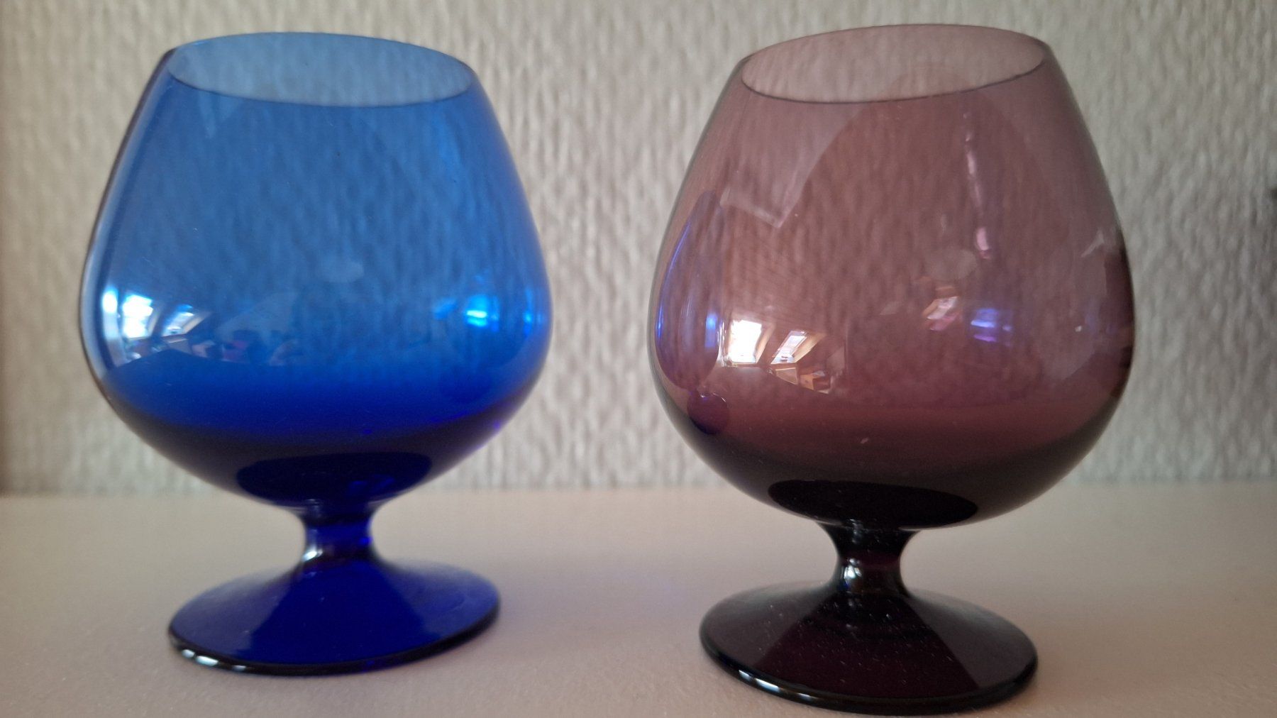 Gläser: 2 Vintage Gläser farbig ,  Cognac oder Brandy  Schwenker – Gebraucht aus Dornach von majo8689 1