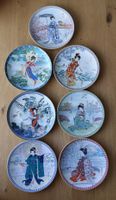 7 Japanische Porzellan Sammelteller Geisha Motive, Vintage!