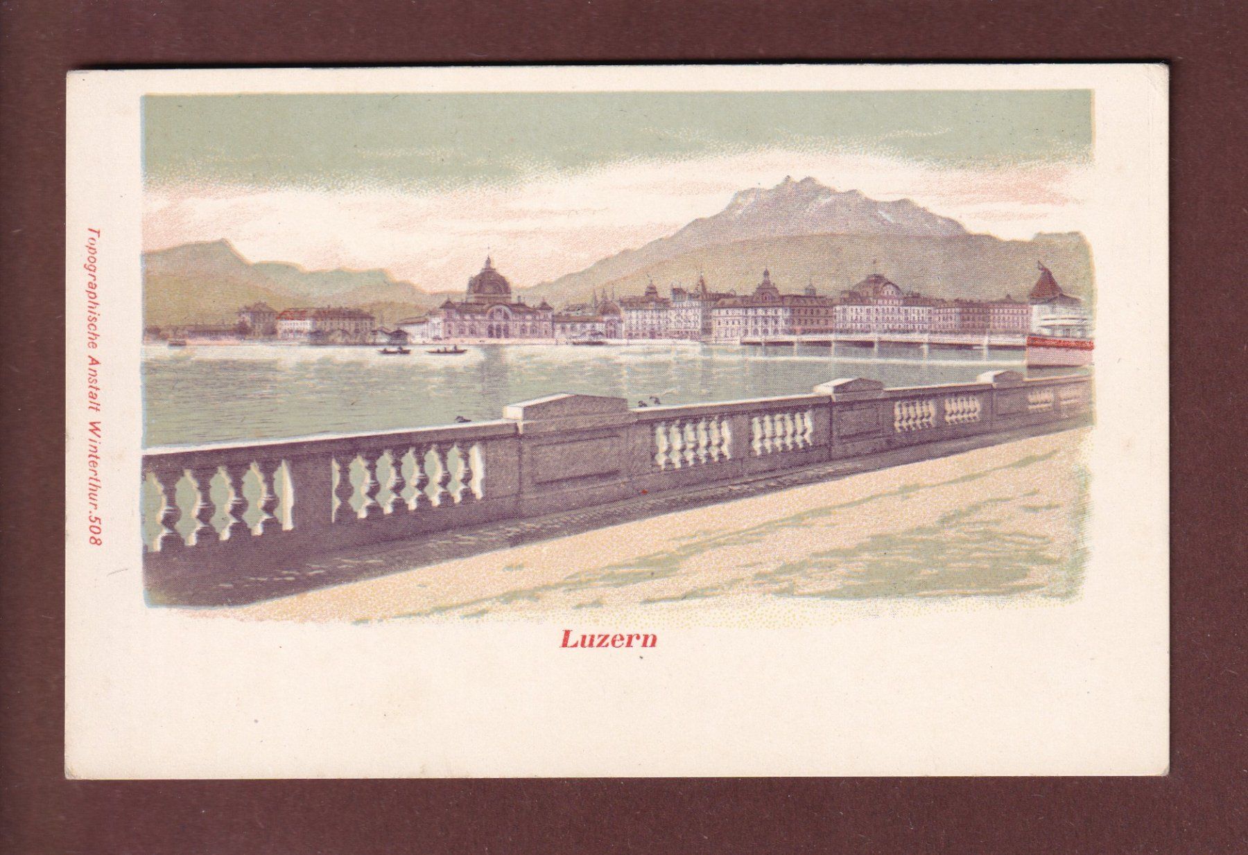 Cartoline postali: LUZERN - Topographische Anstalt Winterthur – Usato da Pully venduto da nicecards