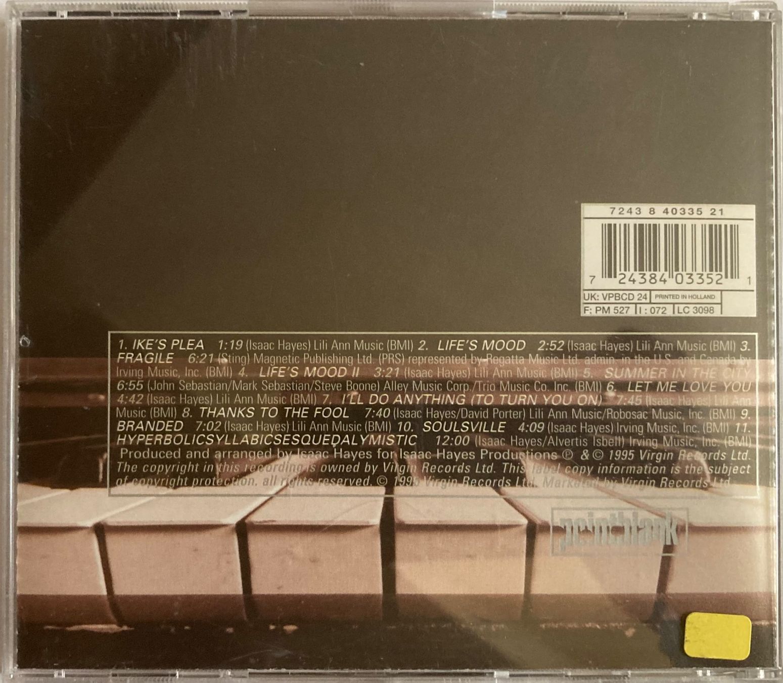 CD: ISAAC HAYES - BRANDED – Usato da Poliez-Pittet venduto da Newtown-Records 1