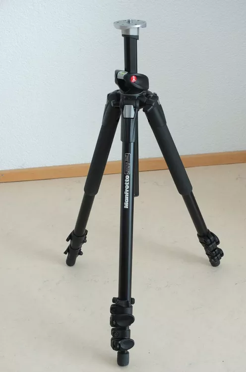 Manfrotto Stativ Low Mini Pro Schwarz - Aluminiumstativ, Max. 123cm, Für Beleuchtung