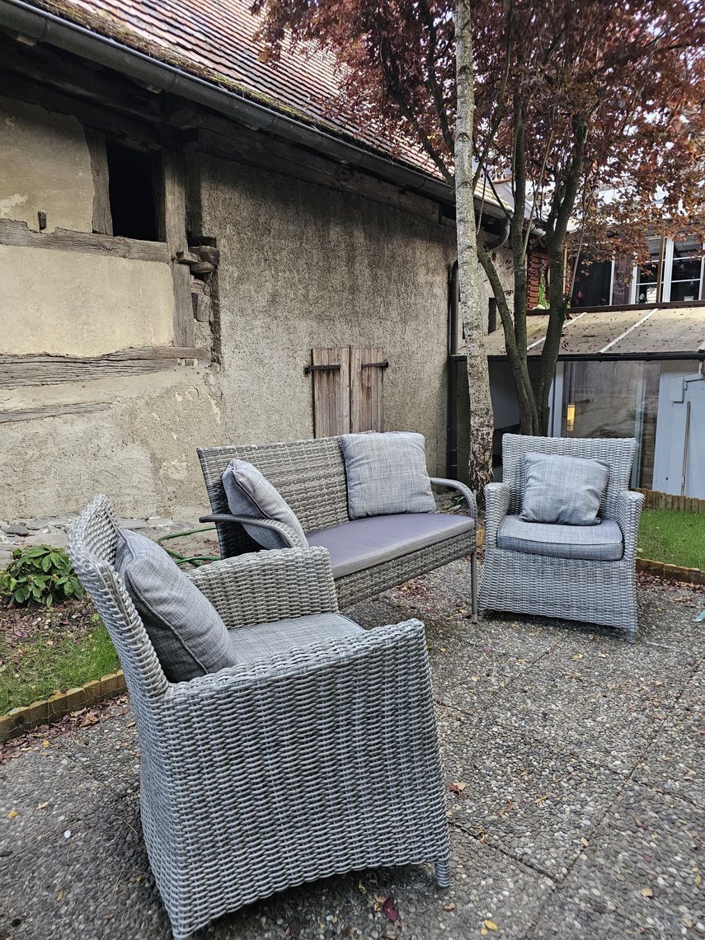 Sofas: Gartensitzgruppe in Rattan-Optik, 3-teilig – D'occasion à Dörflingen par mmi_wm9w 1