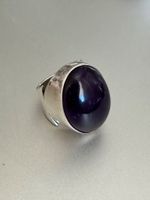 Vintage 925 Silber Ring mit Amethyst: ca. 56-57
