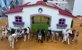 Schleich Bauernhof Pferde Arztbus und Zubehör