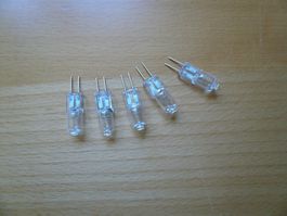 Halogen Glühbirnen G4 - 20W / 12 V - warmweiss - 5 Stück