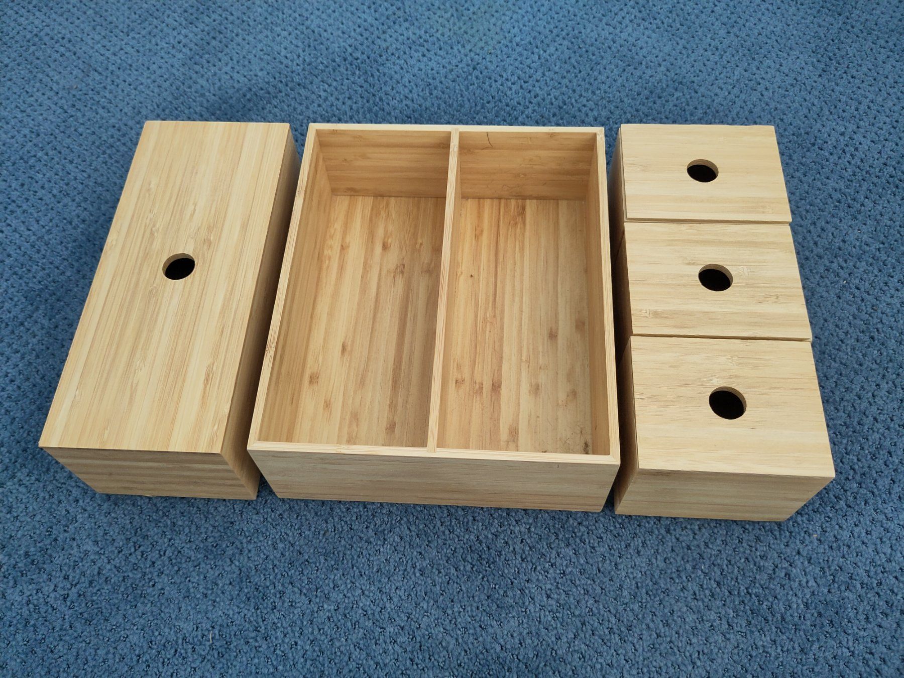 Ikea Contenitori & Simili: Schreibtisch Organizer Box Set Bambus – Usato da Detligen venduto da ari_wcp2 1