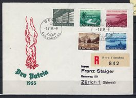 1955 Pro Patria gestempelt ET. Satzbrief   16011