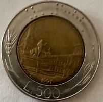 Italien 500 Lire 1991Münze guter Zustand