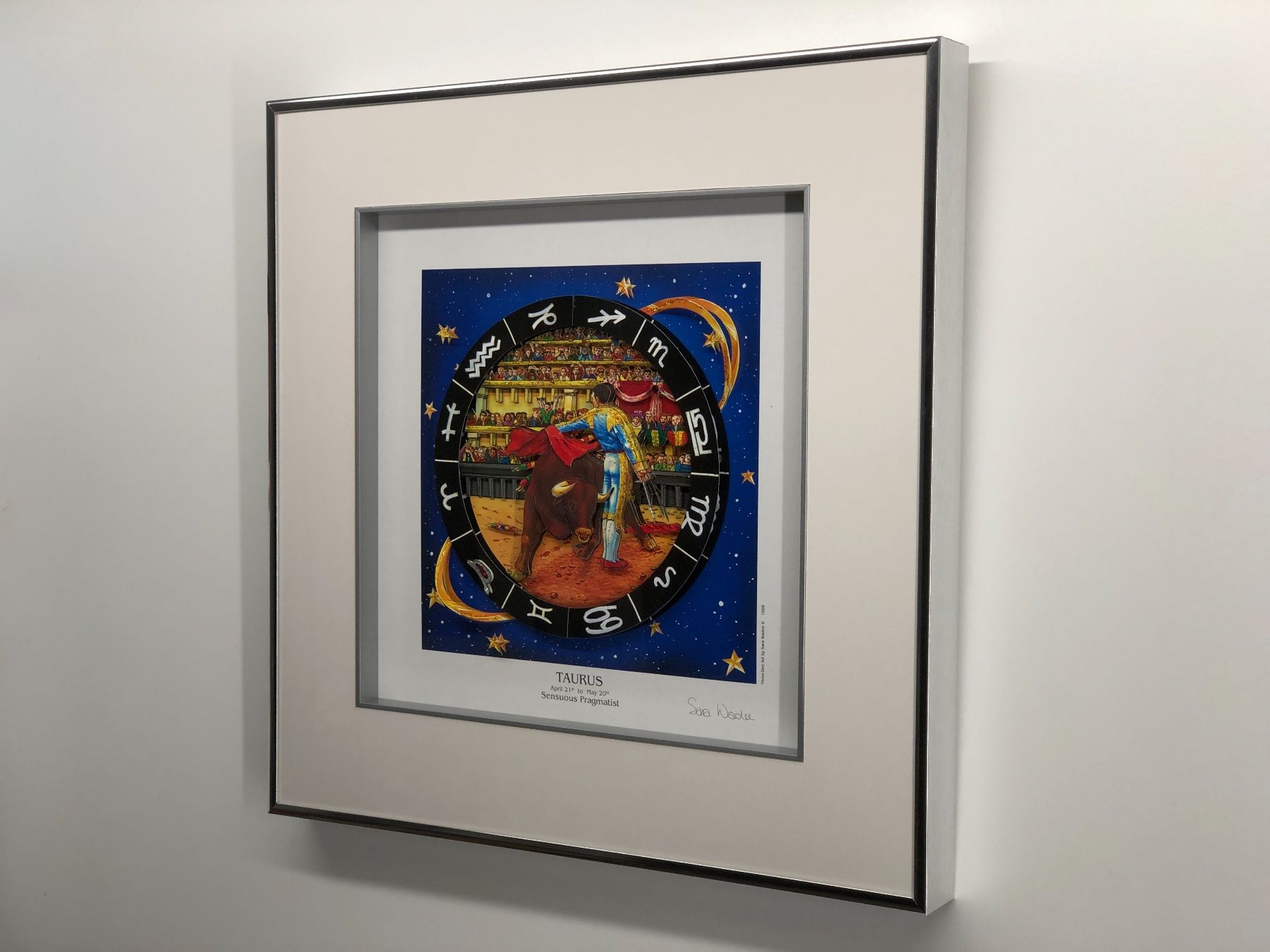 Dipinti: 3D Bild / Sternzeichen Stier / 40x40cm - Silber – Nuovo e nell'imballaggio originale da Bergdietikon venduto da Garak 2
