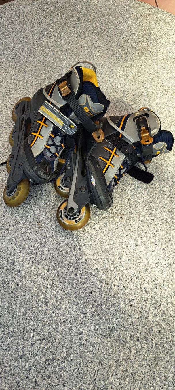 K2 Inline-Skating & Rollschuhe: Inline Skates K2 grau gelb 31 -33 – Gebraucht aus Wädenswil von mh012
