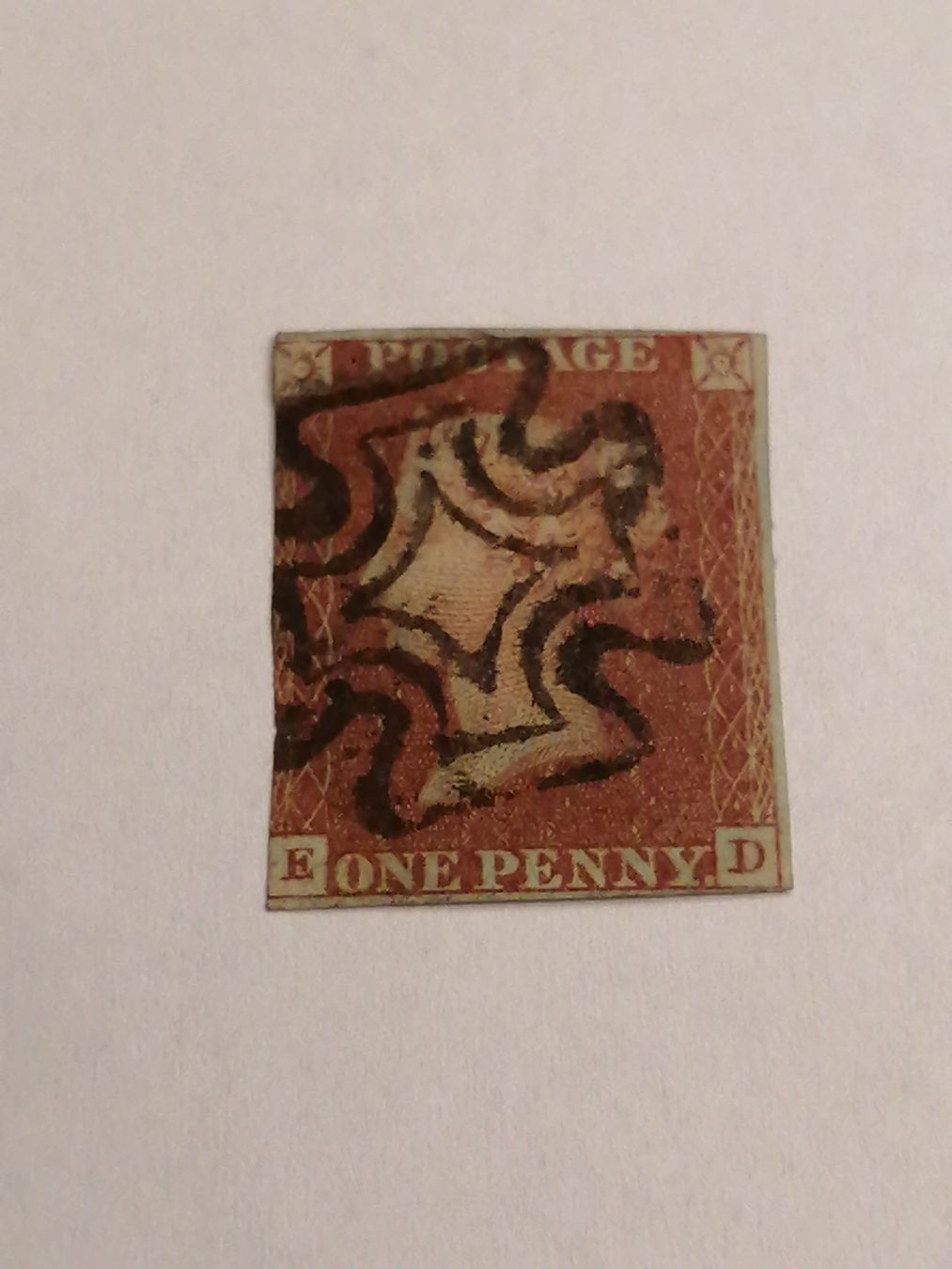 Alle Briefmarken: One Penny Red 1841  – Gebraucht aus Happerswil von tschergi