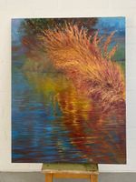 Original: Am Bach (Giesse Belp), Öl auf Leinwand, 70x89cm