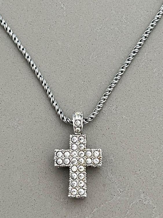 Collana Ciondolo Croce In Scatola – Gioiello Religioso Unisex - Foto 2