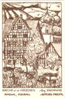 Kirche mit alt Hirschen ANTWIL ca. 1915 (SG)