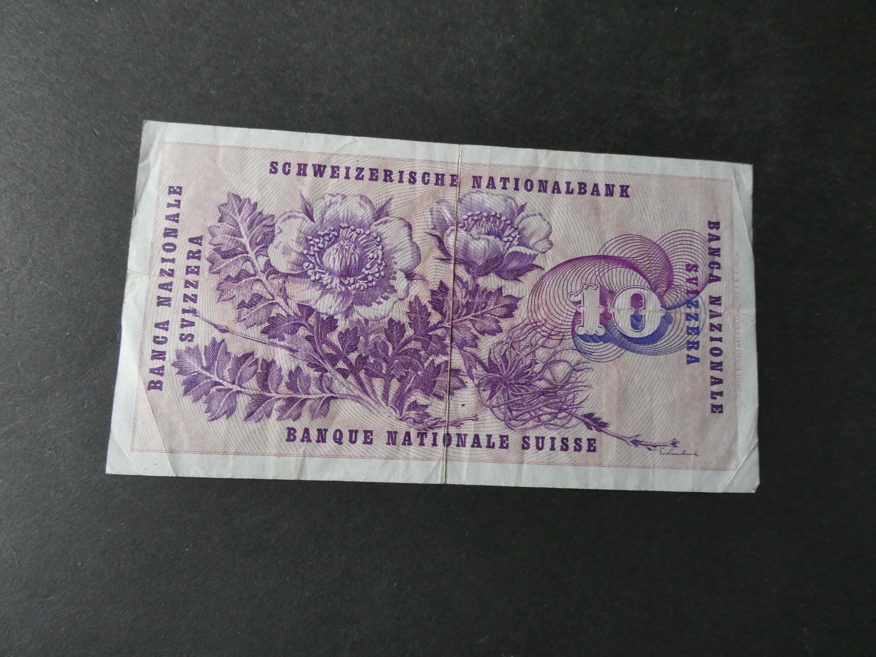 Banconote: Schweiz 1970, 10 Franken – Usato da Hinterforst venduto da Rohusri 1