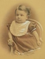 Zeichnung um 1850, Kleinkind,  in ovalem Messingrahmen