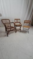 Kinderstuhl Kindersessel Ministuhl Rattan Vintage