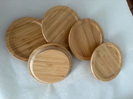 Set 5 coperchi bambu, per contenitori IKEA