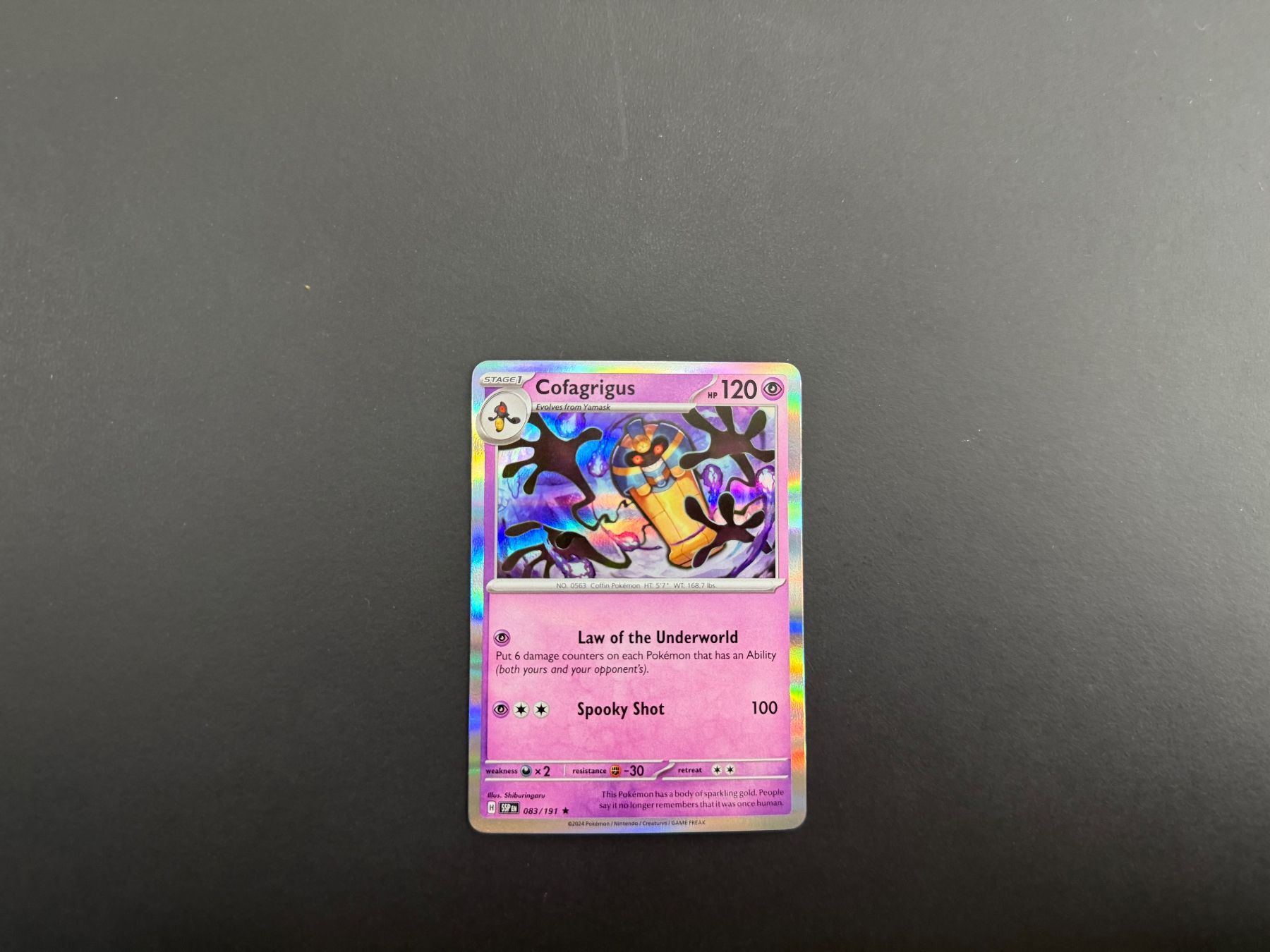 Pokémon Carte collezionabili: Cofagrigus 083/191 – Usato da Zürich venduto da mountainwizard00