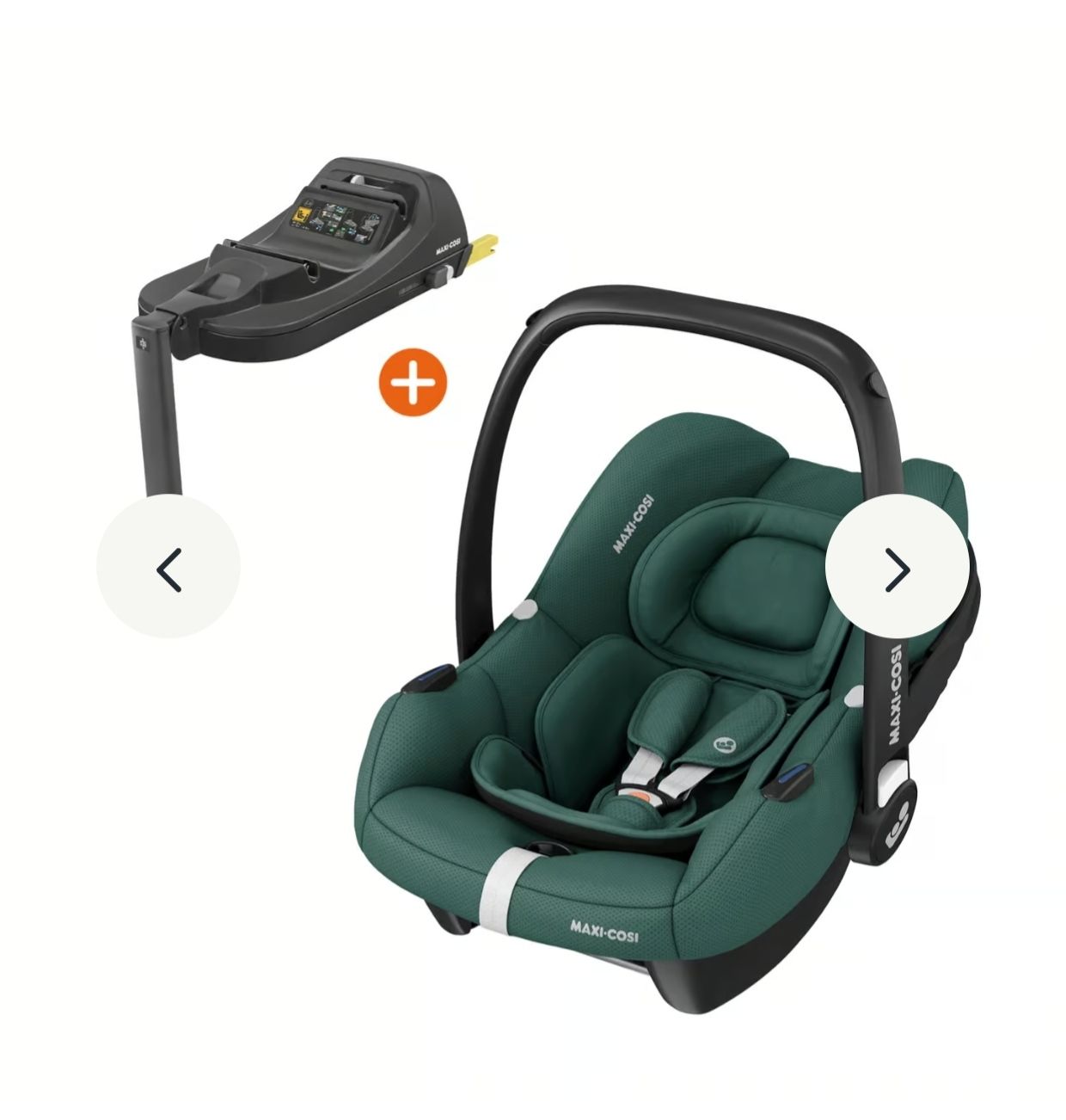 Maxi-Cosi Seggiolini per auto: Maxi Cosi Set CabrioFix i-Size Essential Green mit Base – Nuovo (secondo la descrizione) da Strengelbach venduto da Lerch05 1
