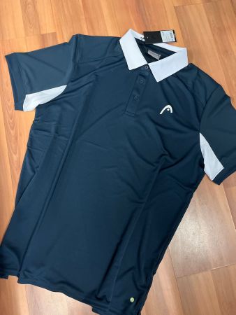Poloshirt HEAD, marine/weiss, Gr.XL 52-54