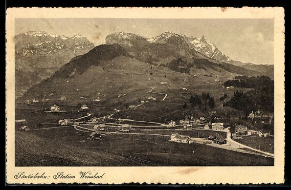 Cartoline postali: AK Weissbad, Gesamtansicht – Usato da Berlin venduto da bartko-reher