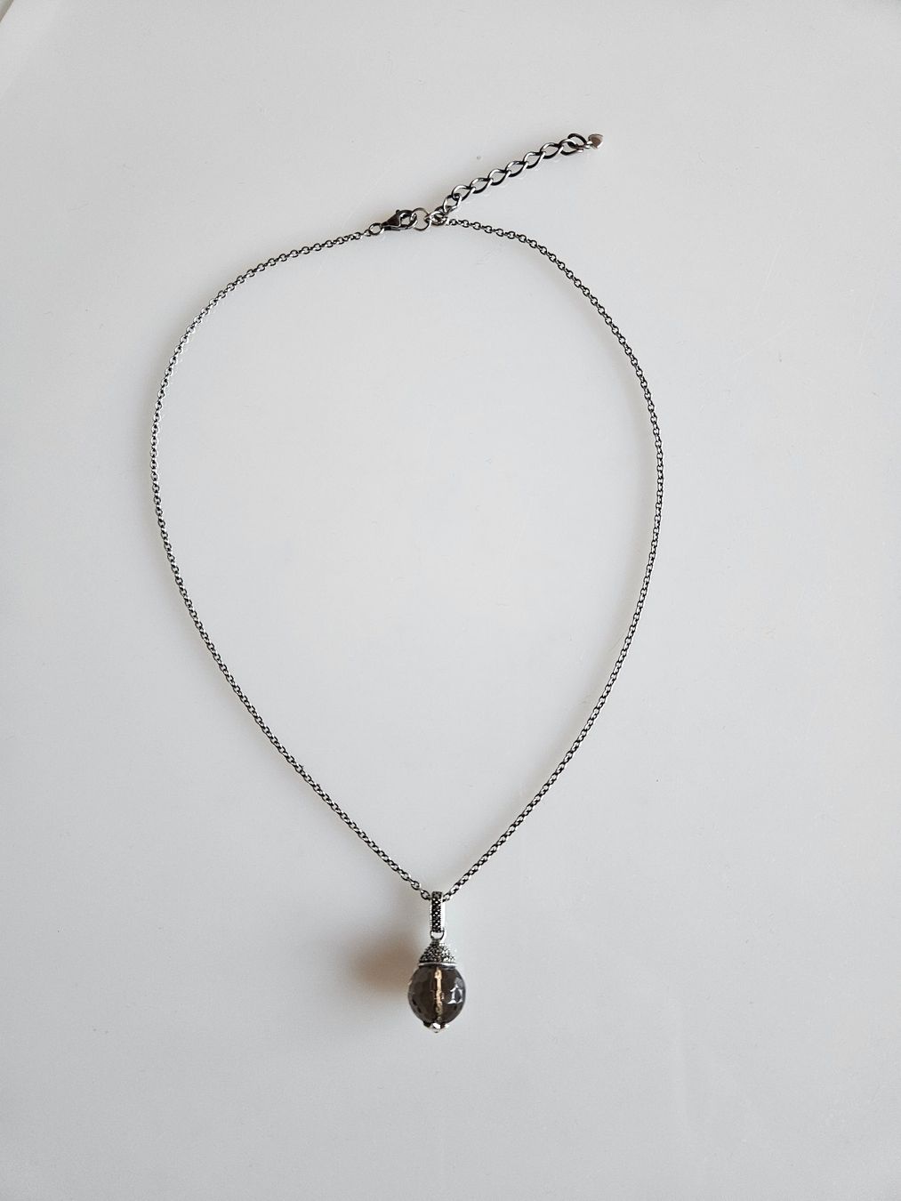 Catenine: Silber Kette mit Rauchquarz – Nuovo (secondo la descrizione) da Winterthur venduto da ste_tcx5 3