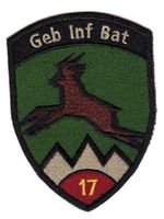 Badge Geb Inf Bat 17 weinrot