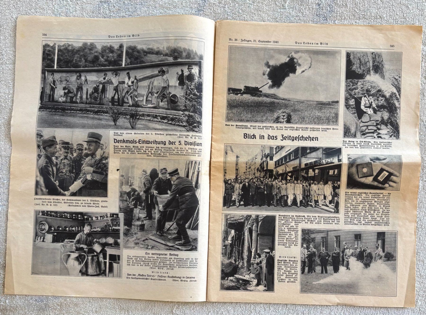 Riviste & Magazine: LEBEN IM BILD 21. SEPTEMBER 1940 – Usato da Ostermundigen venduto da wini63 1