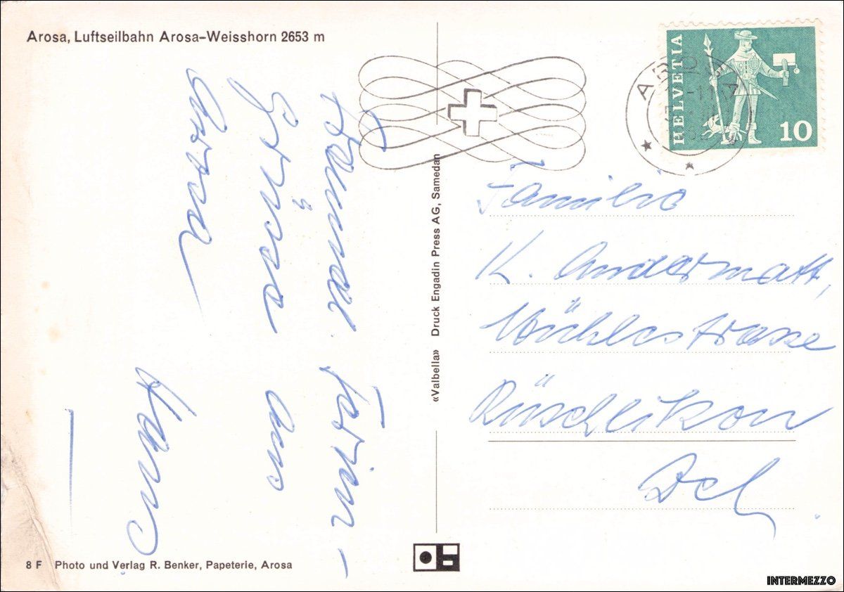 Cartes postales: Arosa GR // Seilbahn Arosa - Weisshorn // Winter – D'occasion à Basel par intermezzo12 1