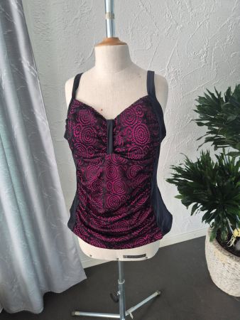 Badeanzug Tankini schwar/bordeaux. Gr. 46