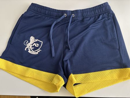 Addicted kurze Hose, Grösse M, Blau/Gelb, Top Zustand!