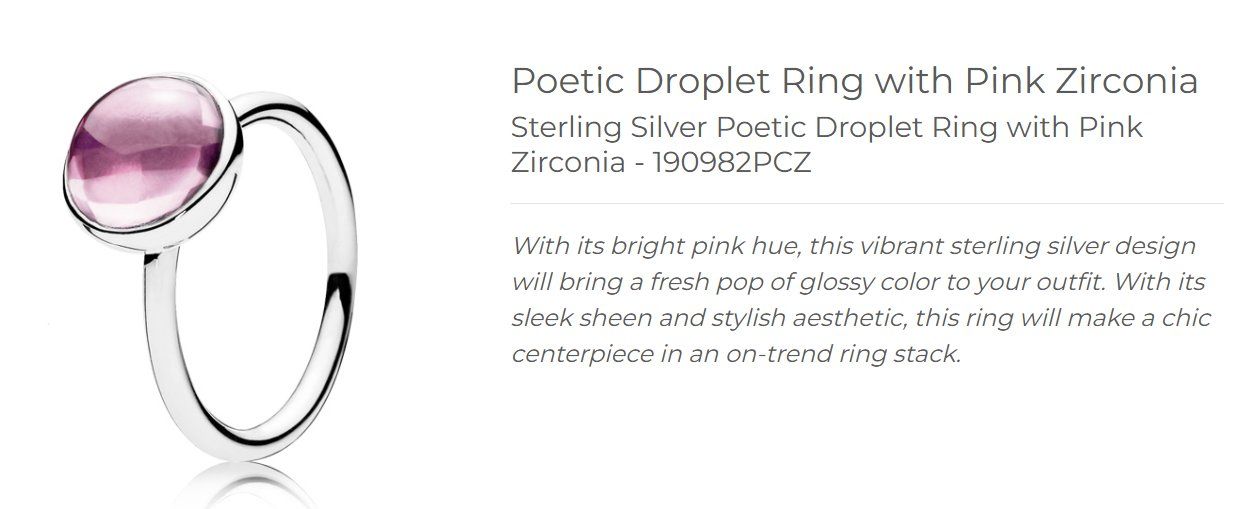 Pandora Anelli: Original Pandora Malerisches Tröpfchen Ring – Usato da Rheinfelden venduto da Boutique_Luxe 2