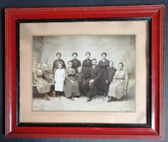 Foto Familienfoto, Holzrahmen, Atelier Fetzer Bad Ragaz 1920