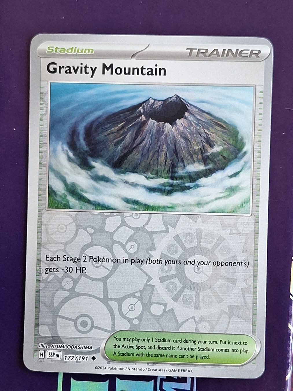 Pokémon Sammelbilder & Trading cards: Gravity Mountain - Reverse Holo - Pokemon Surging Sparks – Gebraucht aus Altstätten SG von GGsGameshop