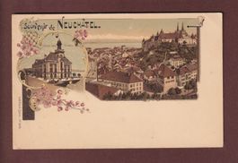 Souvenir de NEUCHÂTEL - Litho Künzli